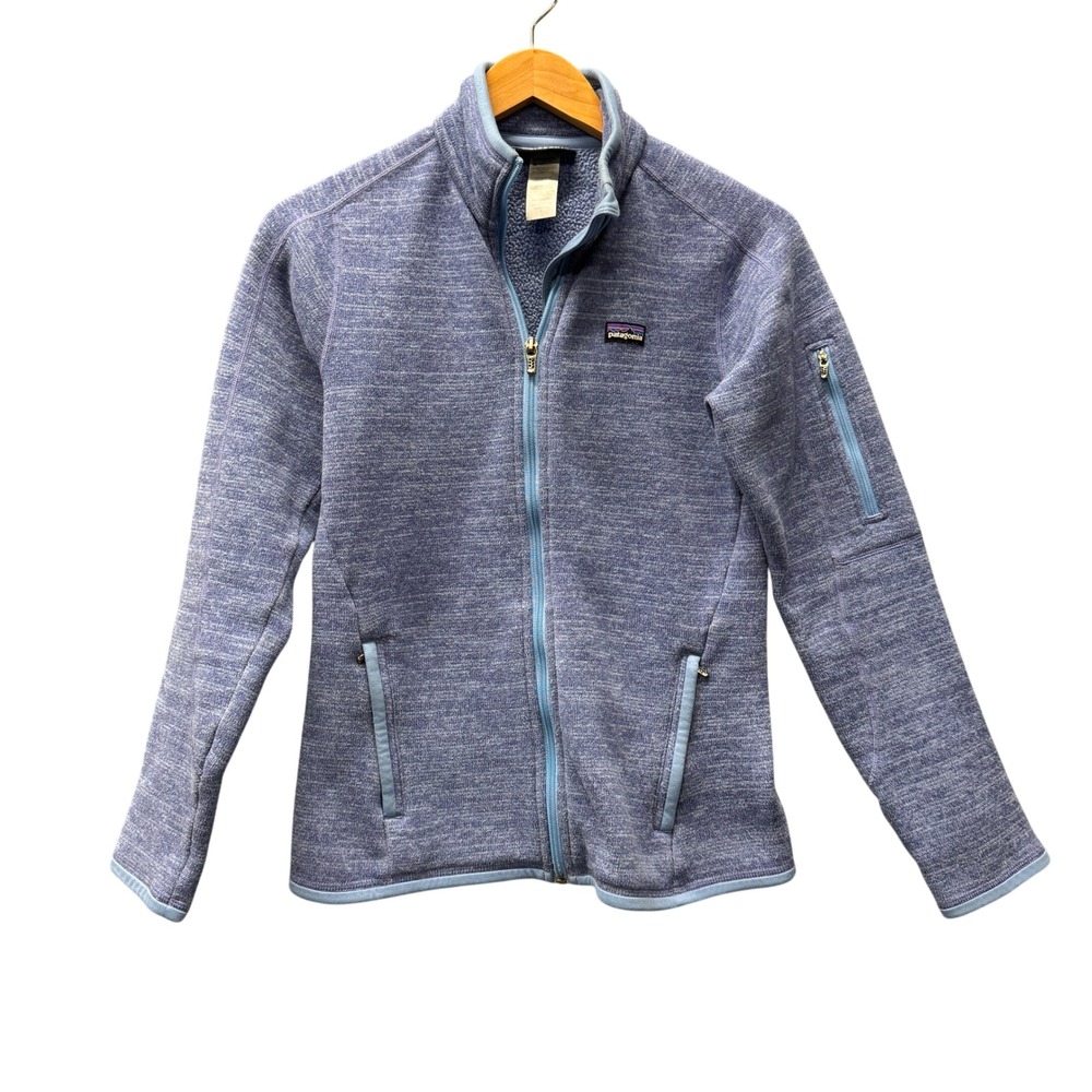 Patagonia Fleece Jacket Womens Small Better Sweater Full Zip Blue Heather
